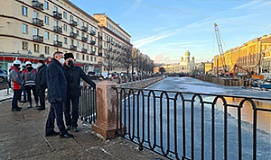 Александр Беглов посетил набережную канала Грибоедова