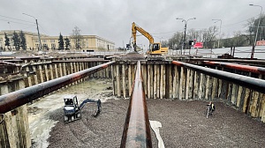На Московско-Дунайской развязке начато строительство пешеходных переходов 
